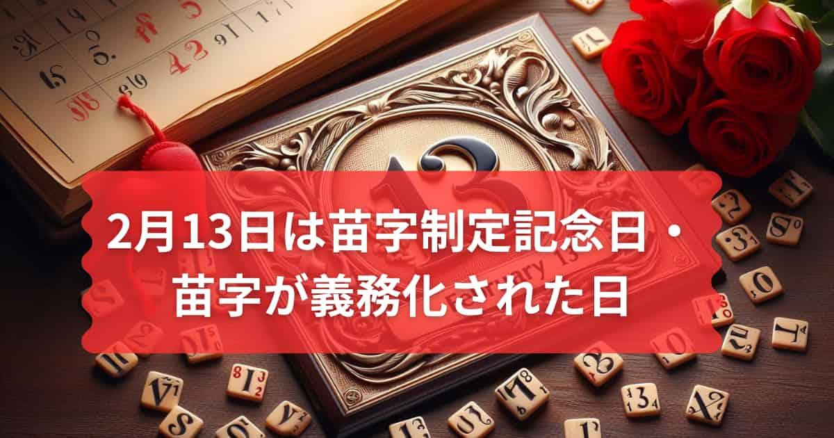 苗字制定記念日について説明するメイン画像