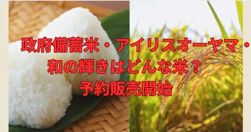 アイリスオーヤマの政府備蓄米を紹介するメイン画像