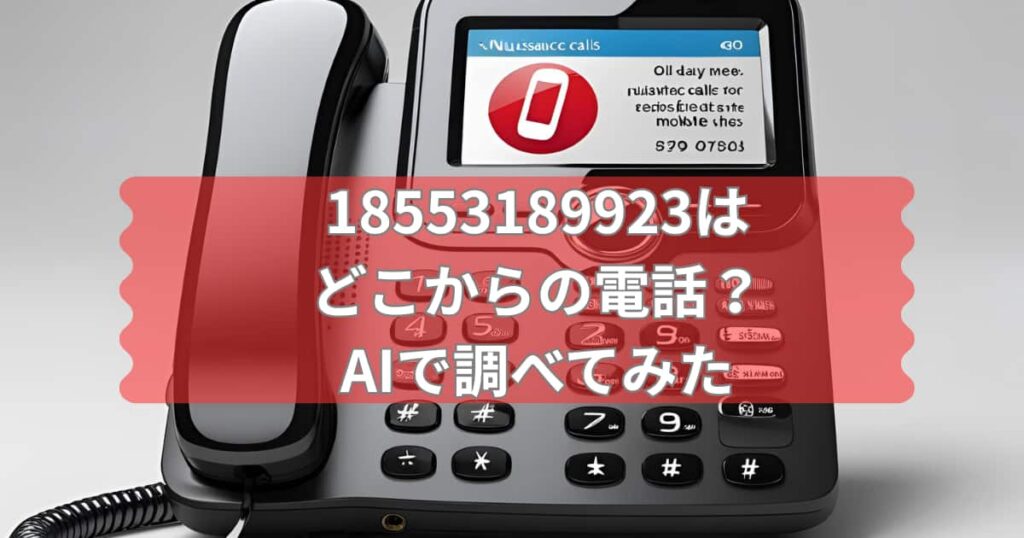 18553189923はどこからの電話かAIで調べた結果を伝えるメイン画像