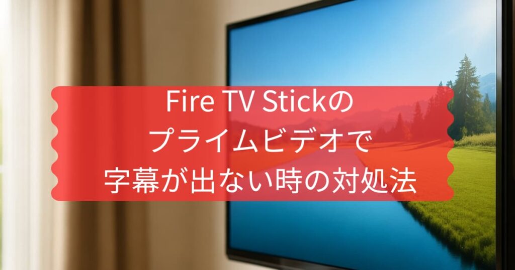 Fire TV Stickのプライムビデオで字幕が出ない時の対処法について説明したメイン画像