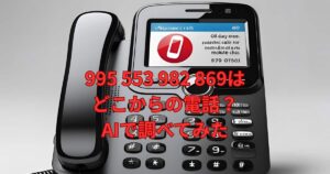 995 553 982 869はどこからの電話かAIで調べた結果をあらわすアイキャッチ画像