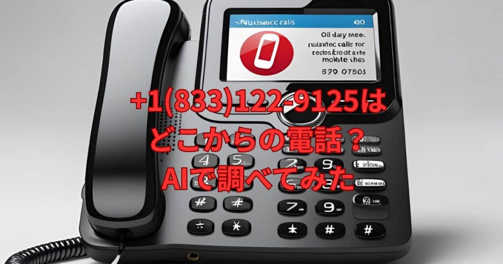+1(833)122-9125はどこからの電話かAIで調べた結果のアイキャッチ画像